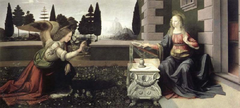 LEONARDO da Vinci The annunciation Norge oil painting art